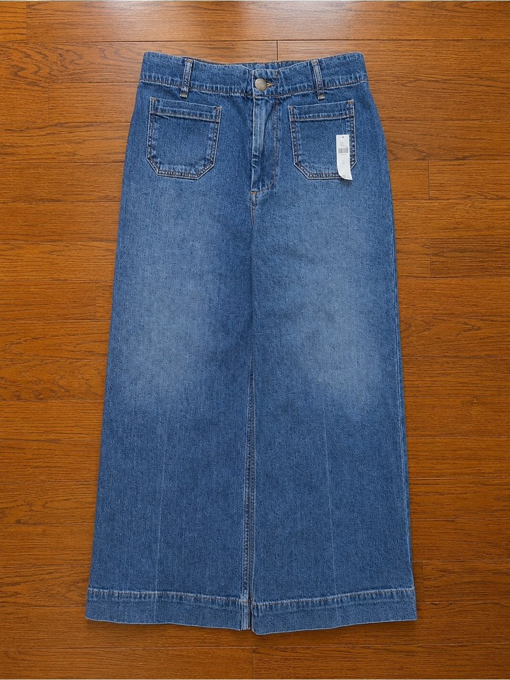 Pilcro Wide-Leg High-Rise Jeans — Denim Blue Sz 30 NWT - Picture 1 of 6